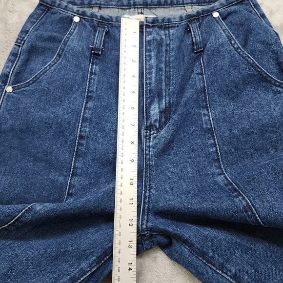 NEW Denim Blvd Mom Jeans Womens Size 3 Blue High Rise Front Seam Tapered Leg - Picture 9 of 12